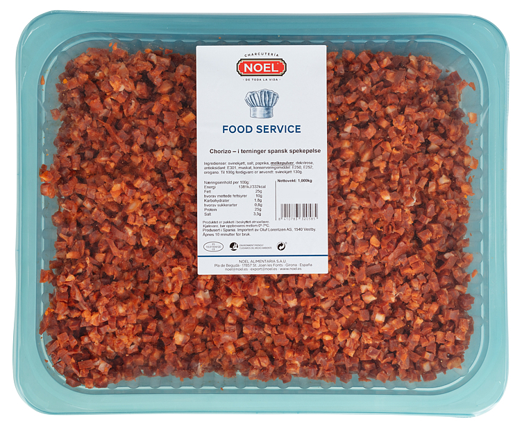 Chorizo i terninger 1kg