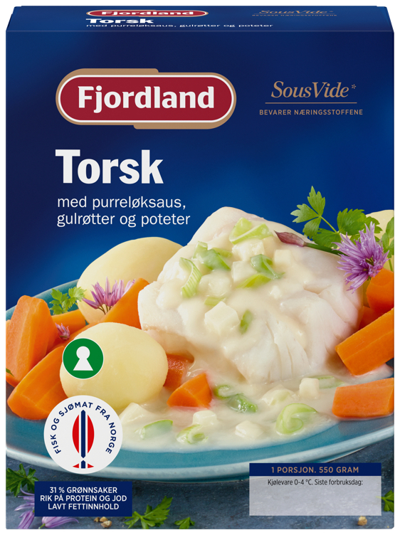 Torsk i purreløksaus   550g