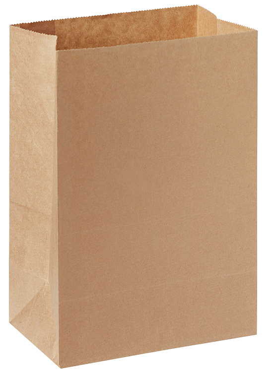 Papirpose takeaway brun u/håndtak 500stk