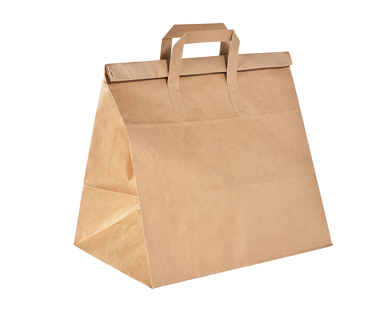 Papirpose takeaway br.m/håndt biopak 5l   250stk