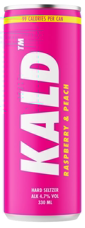 Kald hard seltzer raspberry & peach bx   4,7%   24x33cl