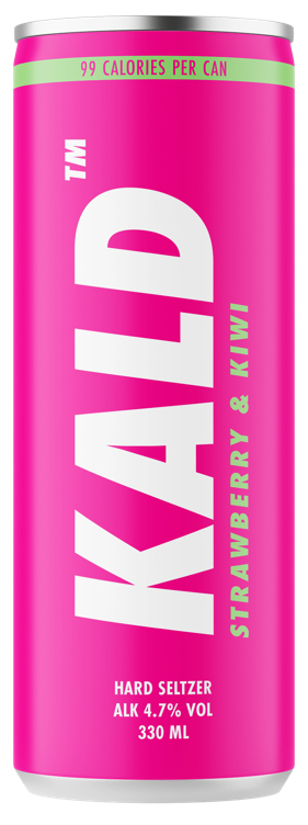 Kald hard seltzer strawberry & kiwi bx   4,7%   24x33cl