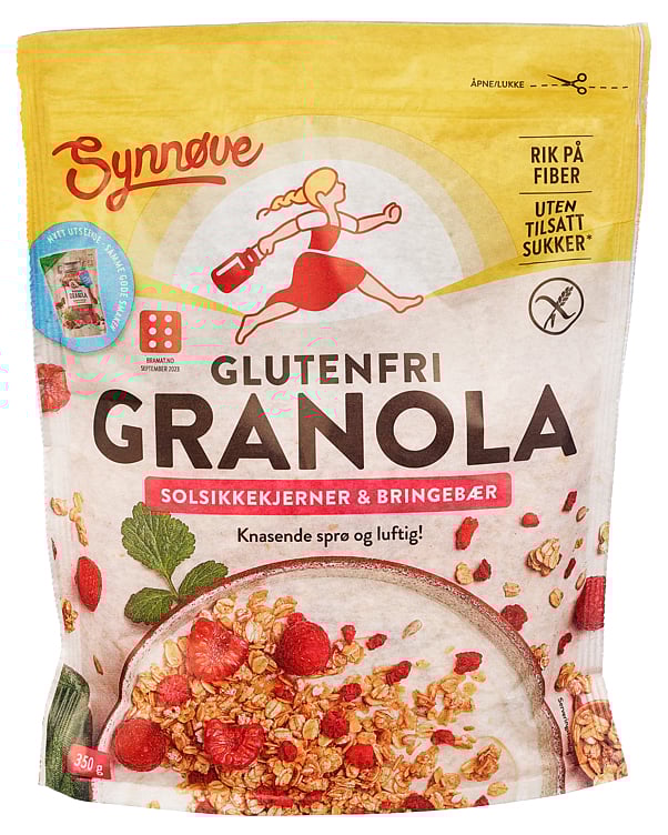 Granola bringebær glutenfri  350g