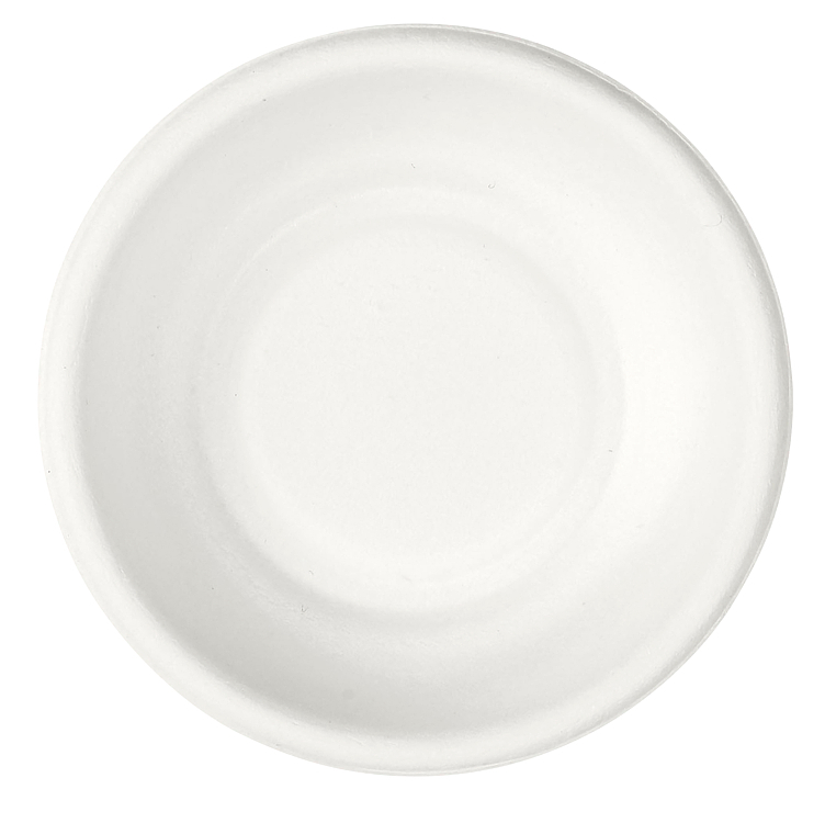 Demotallerken fiber hvit 77x15mm  50stk