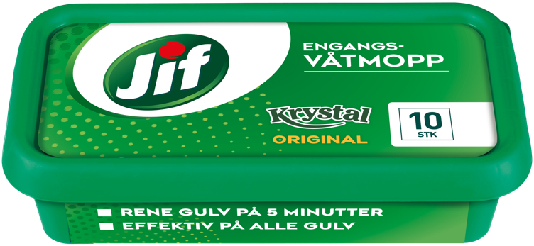 Jif engangsvåtmopp krystal original  10stk