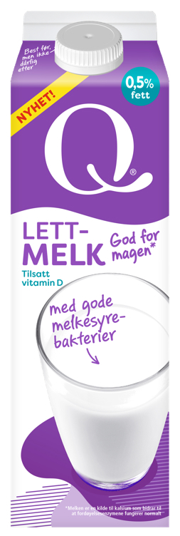 Lettmelk 0,5% god for magen  1l