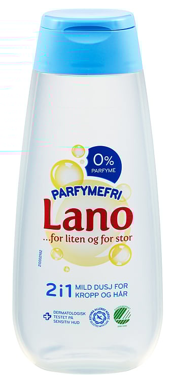 Lano parfymefri 2i1 mild dusj 250ml
