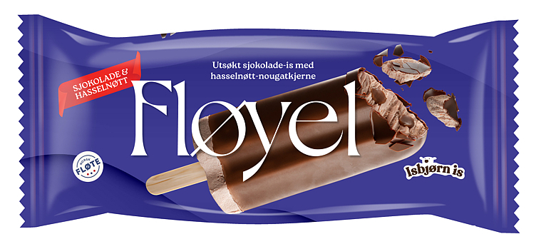 Fløyel hasselnøttnougat is 93g