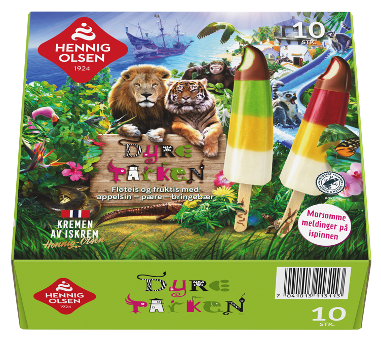 Dyreparken ecomomy pack fruit and creamy ice cream  10pce