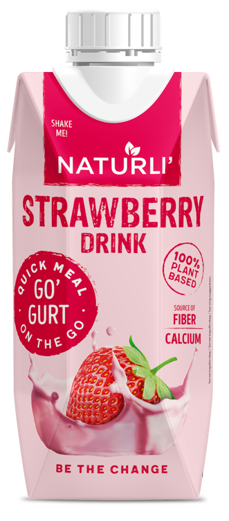 Naturli' strawberry drink 330ml