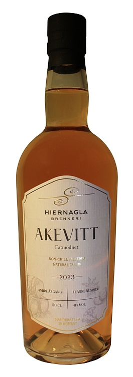 Hiernagla fatmodnet akevitt 41% 50cl
