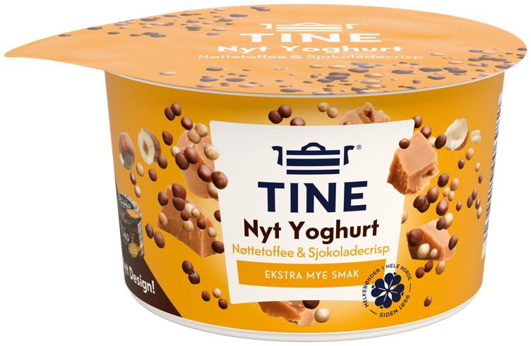 Tine yoghurt nyt nøttetoffee & sjokoladecrisp 119 g