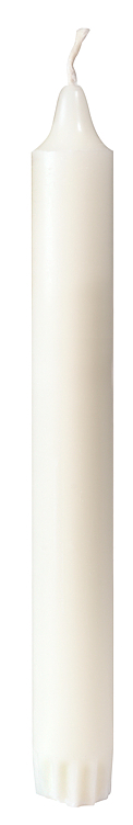 Kronlys 100%stearin 20cm hvit  30stk