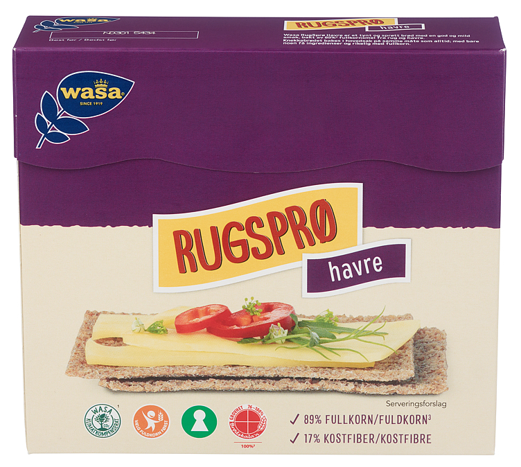 Crispbread rugsprø havre   180g