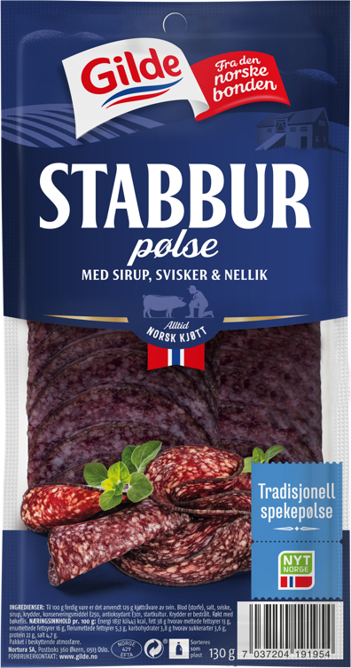 Stabbur skivet 130g
