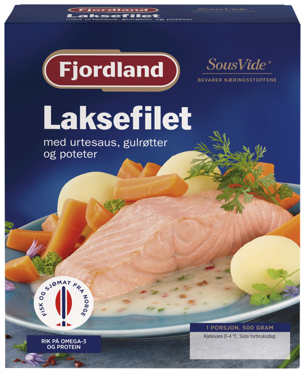 Fjl kokt laks m/urtesaus   500g