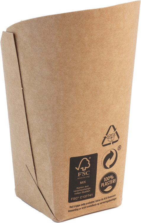 Snack cup 47x126x47mm kartong 1000stk