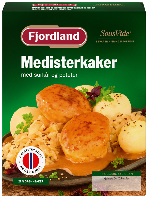 Meatballs (pork) w/sauerkraut and potatoes  540g