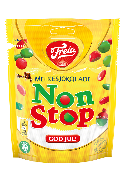 Non stop melkesjokolade pose 180g