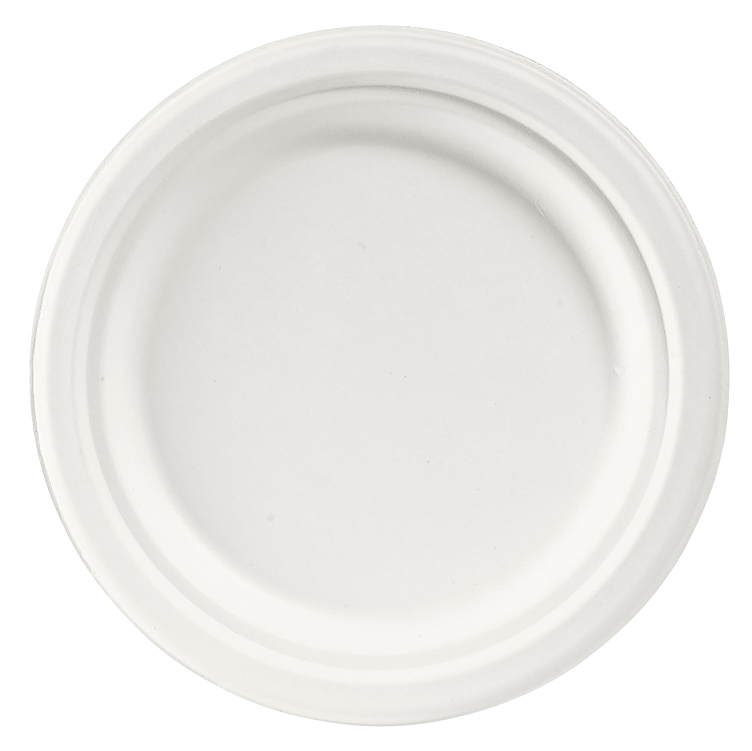 Tallerken fiber hvit 17cm 50stk