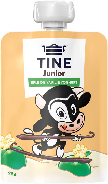 Junioir yoghurt eple/vanilje 0%  90g