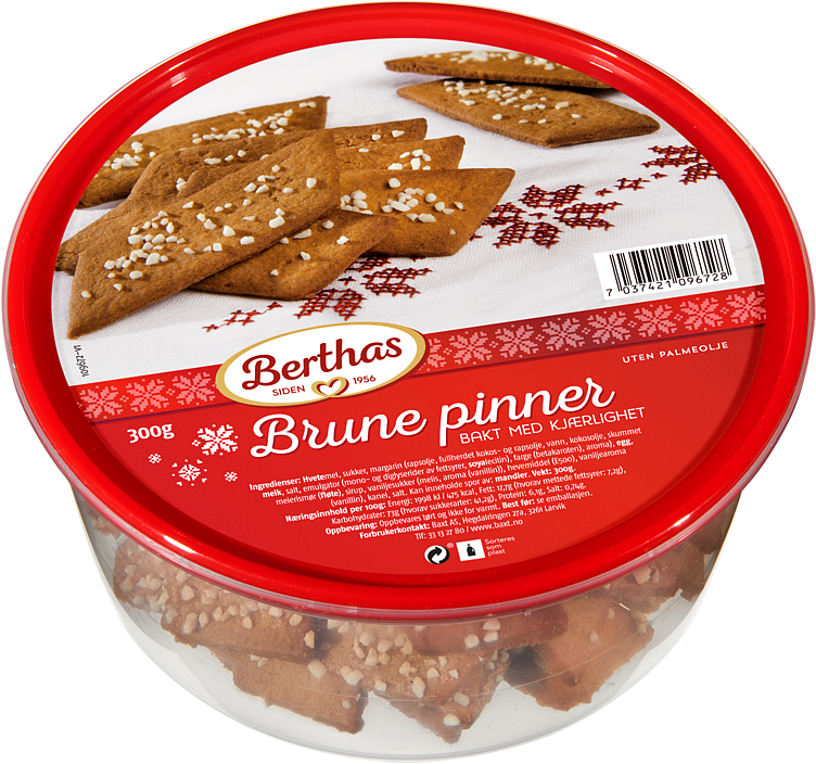 Brune pinner  300g