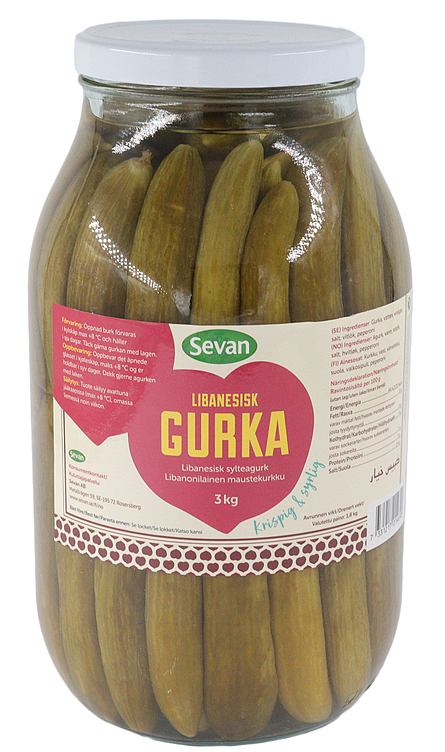 Sylteagurk hel glass  3kg