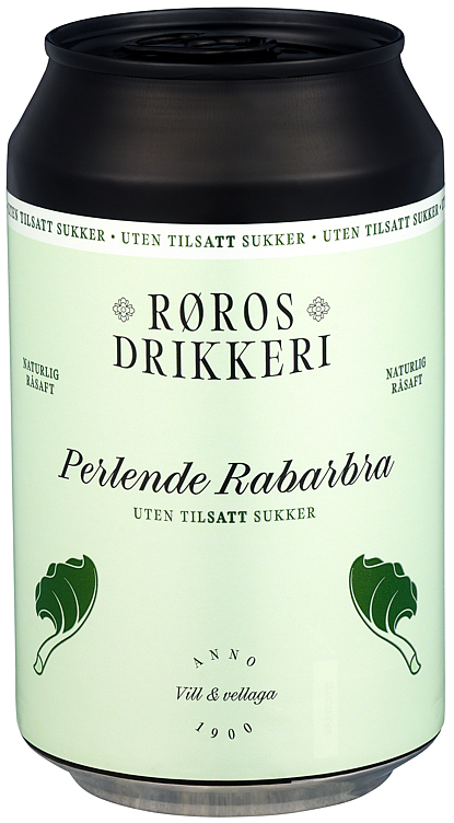 Perlende rabarbradrikk u/tilsatt sukker bx   24x33cl