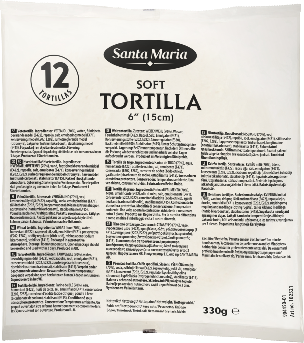 Tortilla 6"   330g
