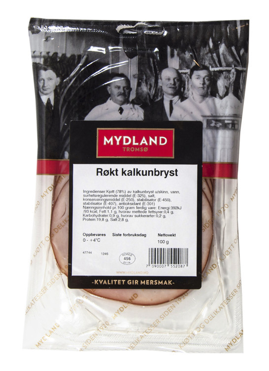 Røkt kalkunbryst 100g