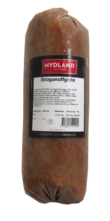 Stroganoffgryte fryst  kg