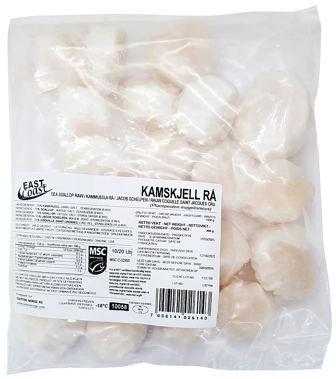 Kamskjell10/20 u/rogn 1kg