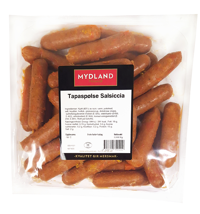Tapaspølse salsiccia frys kg