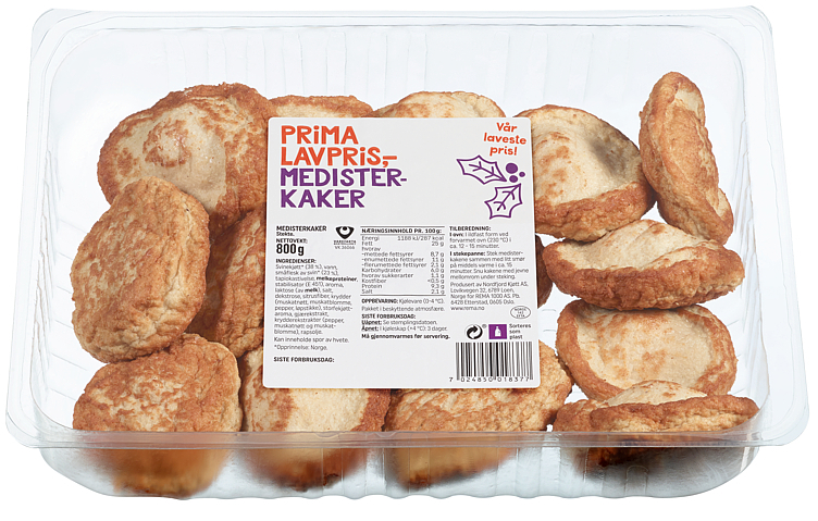 Medisterkaker prima lavpris   800g
