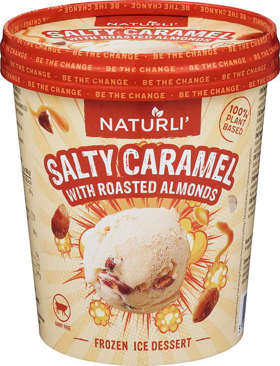 Naturli' salt karamell & mandler   480ml