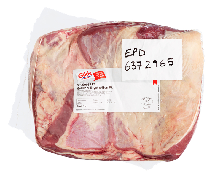 Gullkalv bryst u/ben ca2kg  kg