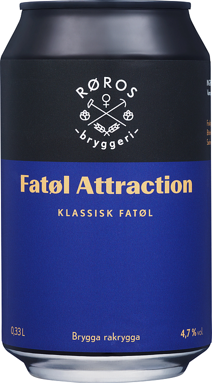 Røros bryggeri fatøl attraction   4,7%   24x33cl