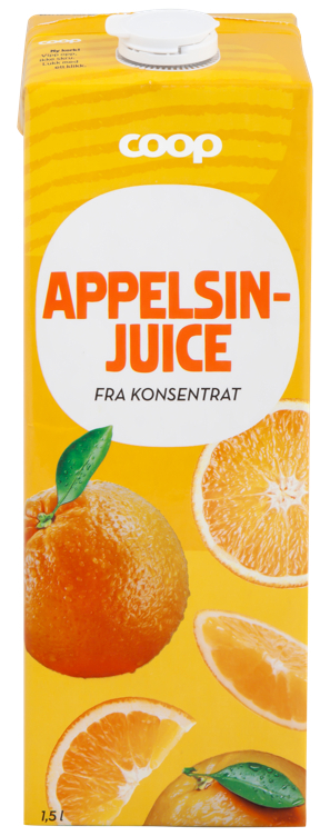 Appelsinjuice coop  1,5l