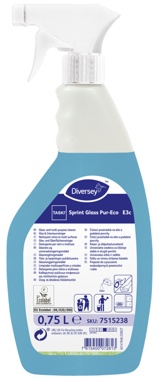 Taski sprint glass pur-eco glassrengjøring 750ml