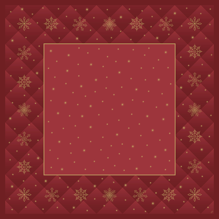 Snippduk biodunicel rhombus red 84x84cm stk