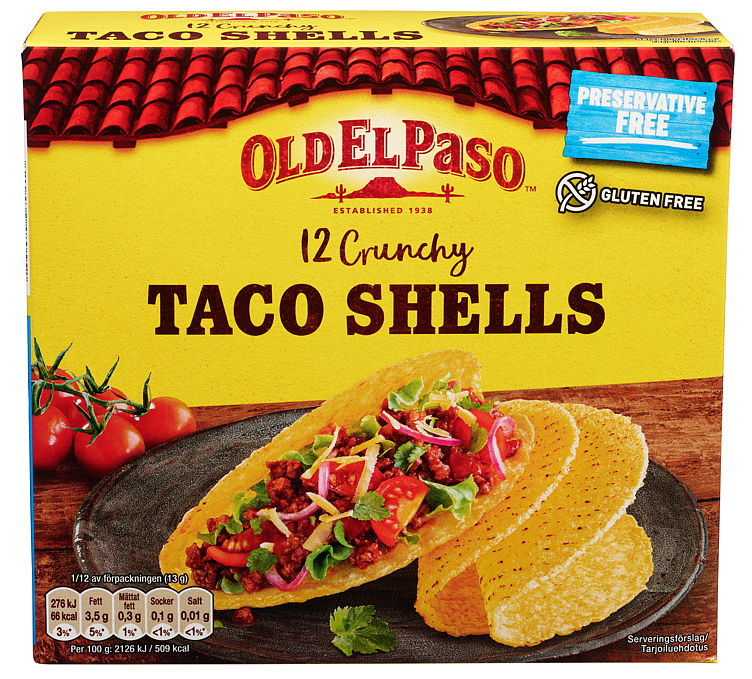 12 taco shells old el paso156g