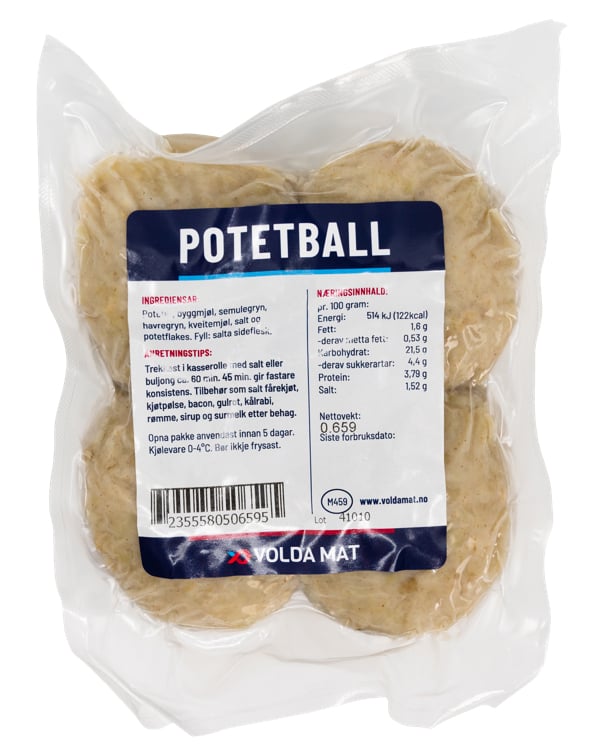 Potetball med flesk ca660g kg