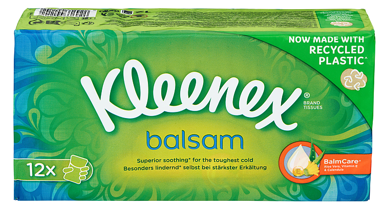 Kleenex lommetørkle m/balsam 108stk
