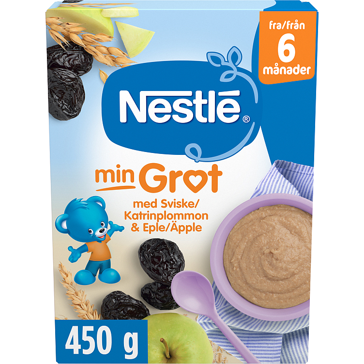 Min grøt sviske eple 6m 450g