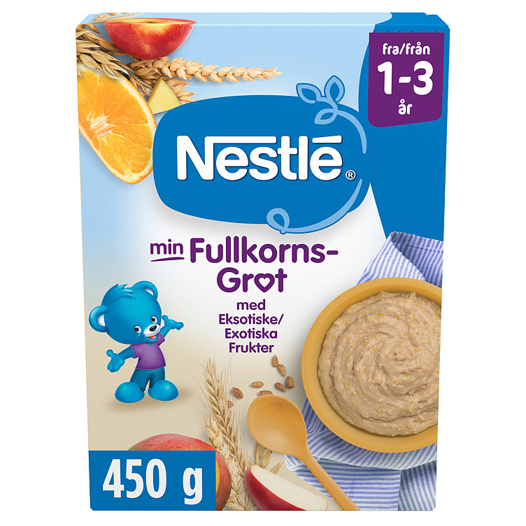 Min wholemeal porridge exotic frutis 1-3year 450g