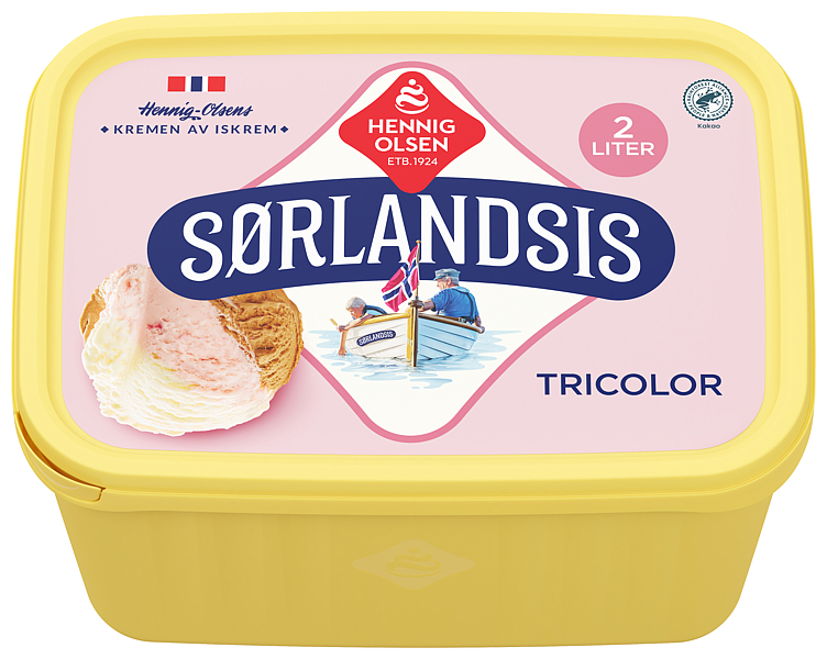 Tricolor fløteis  2l