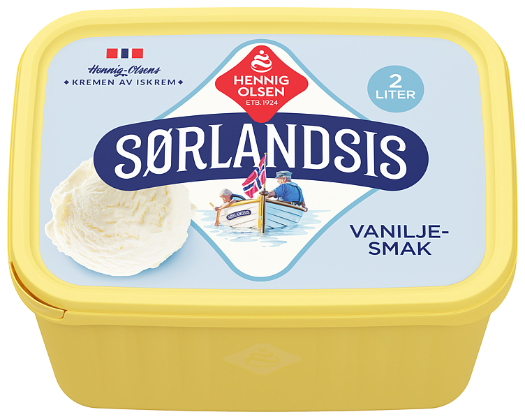 Sørlandsis vaniljesmak fløteis  2l