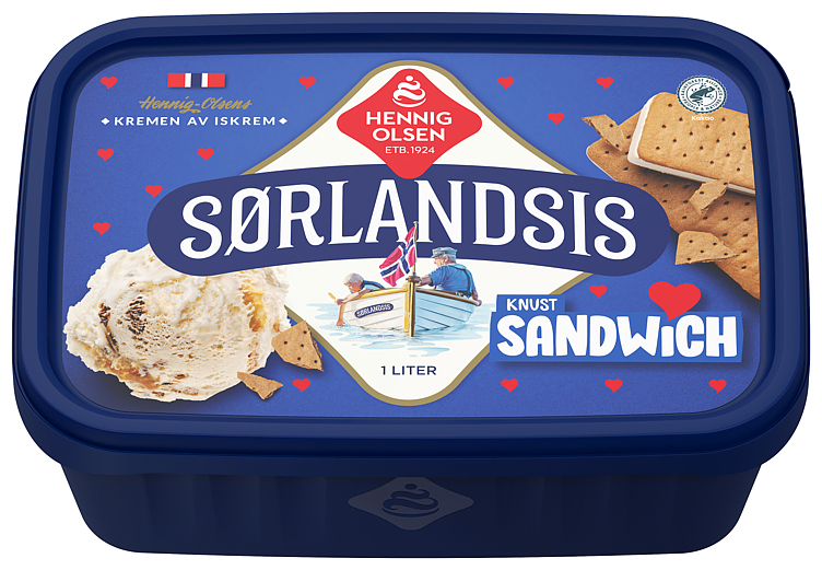 Sørlandsis sandwich ice cream 1l