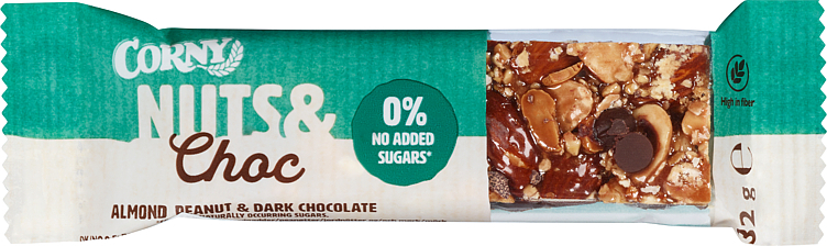 Nuts&choc almond, peanut & dark chocolate 32g