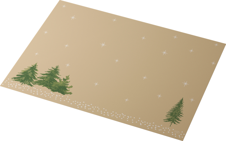 Bordbrikke biodunicel 30x40cm humble trees  100stk